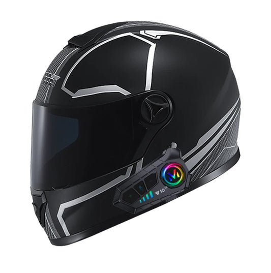 Organized Type-C Universal pairing intercom for motorcycle helmet RGB Bluetooth headset interphone intercomunicador para moto