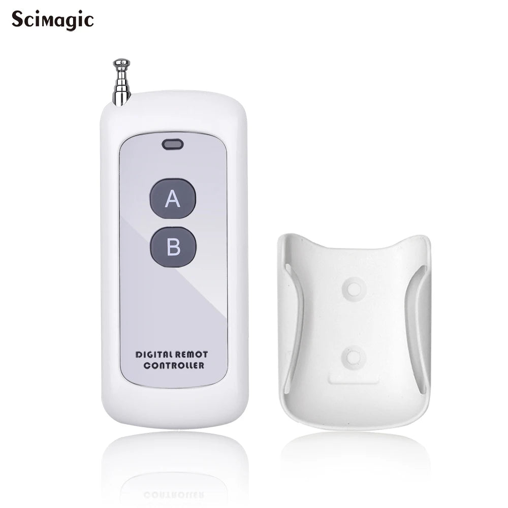 433Mhz Wireless RF Remote Control 1527 Learning Code Transmitter 2  Keys Long Range for Smart Home Garage Door Opener