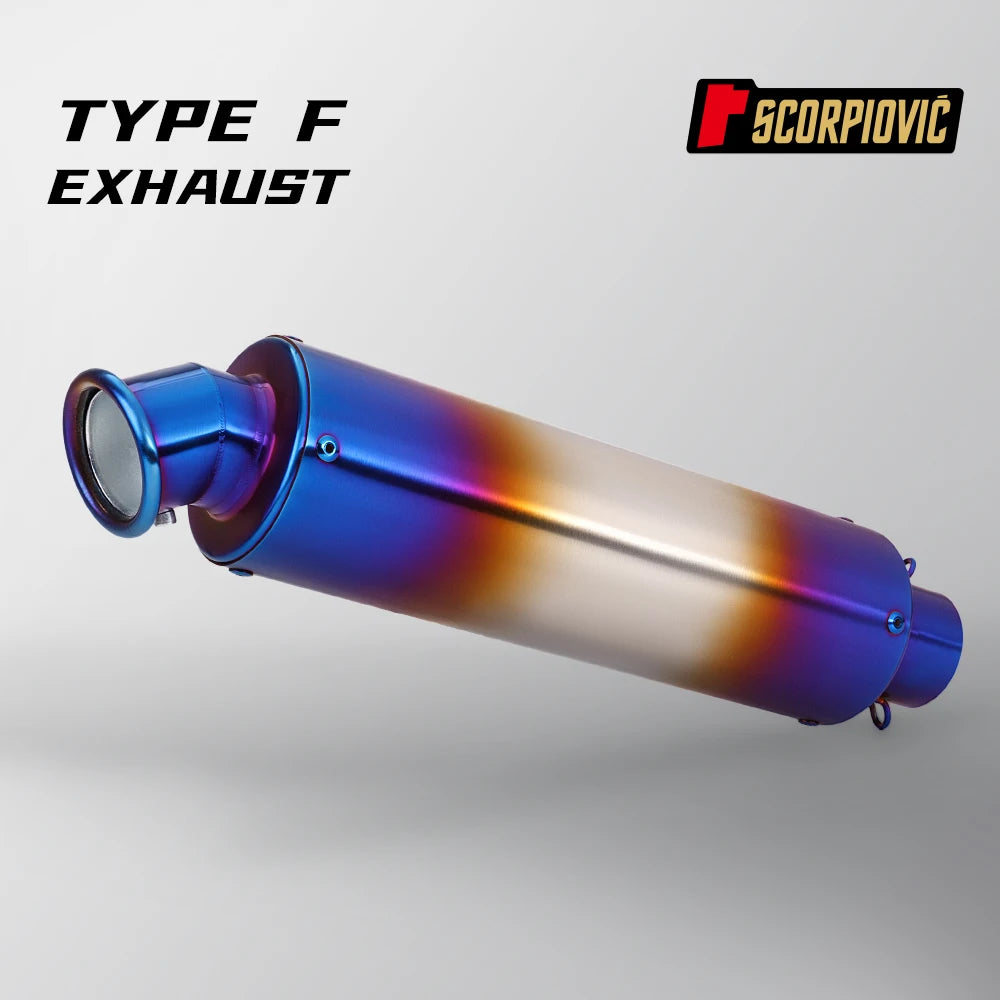 36-51mm STB Universal Motorcycle Exhaust Pipe Muffler Carbon Fiber Escape Moto  for RC390 Z800 GSXR750 TMAX530 XMAX300 250 CBR50