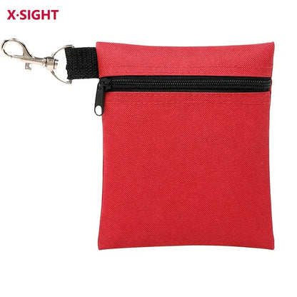 Portable Polyester Zippered Golf Ball Storage Pouch Bag with Tee Holder Accessories