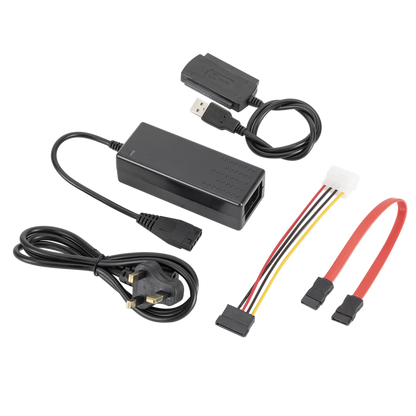 USB 2.0 IDE/SATA 3-in-1 Cable Power Supply ROHS Certified Tinned Copper Conductor Braid Shielding PVC Jacket in Stock