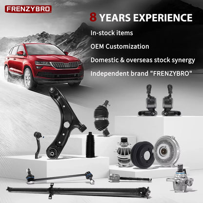 Frenzybro 8 PCs Front Lower Control Arm With Ball Joint Sway Bar Tie Rod for Honda Pilot Passport  MDX 2014-2023 4WD