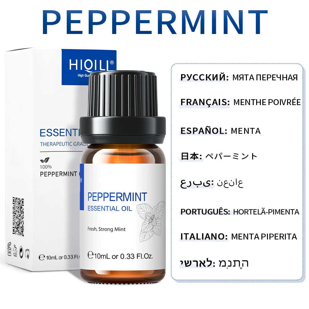 HIQILI Best Essential Oils ,100% Pure Nature for Aromatherapy | Humidifier, Massage,Diffuser, Skin & Hair Care,Perfume DIY-10ML