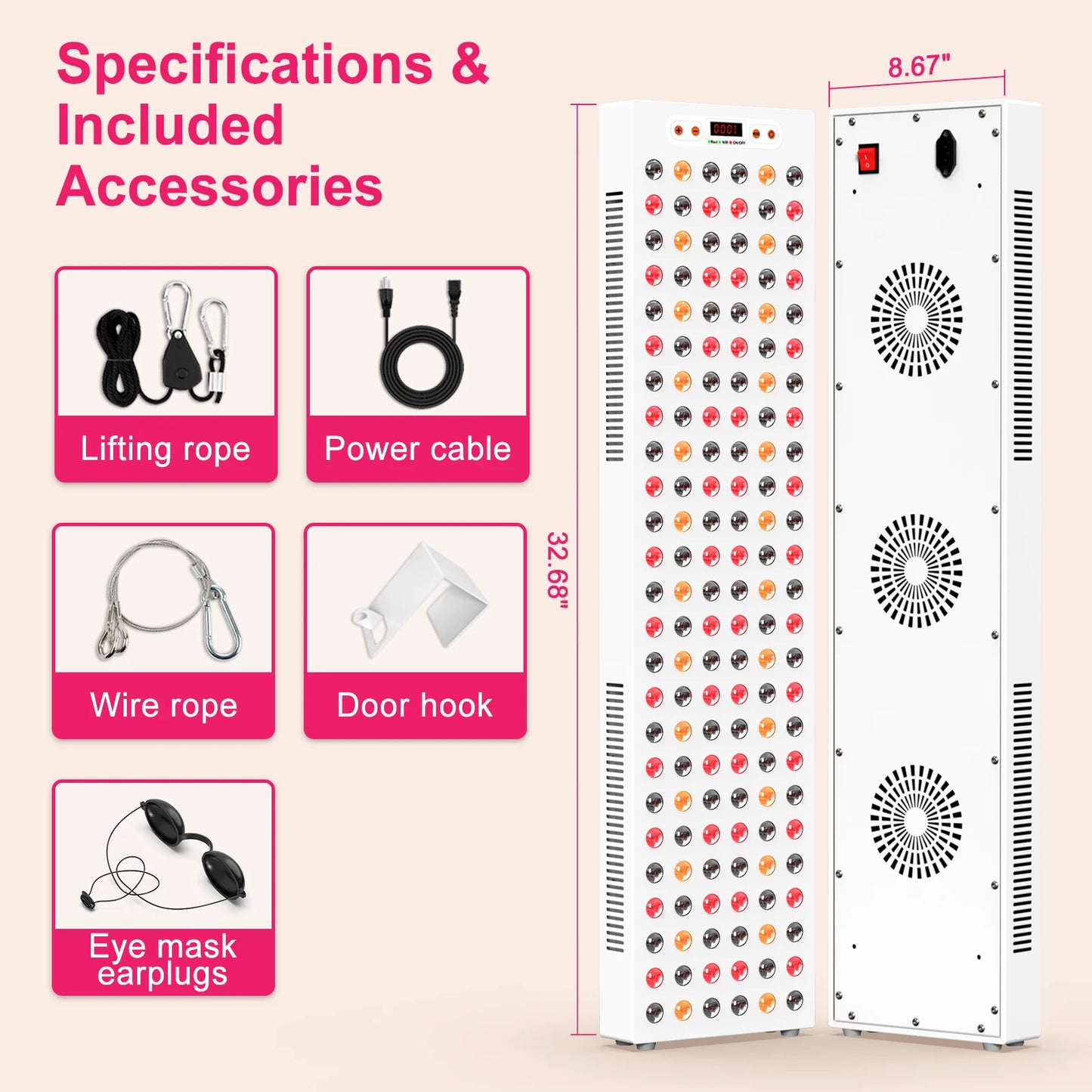 Hot Item 750w Red Light Therapy Panels 630nm 660nm 810nm 830nm 850nm Skin Treatment Infrared Light Therapy Device