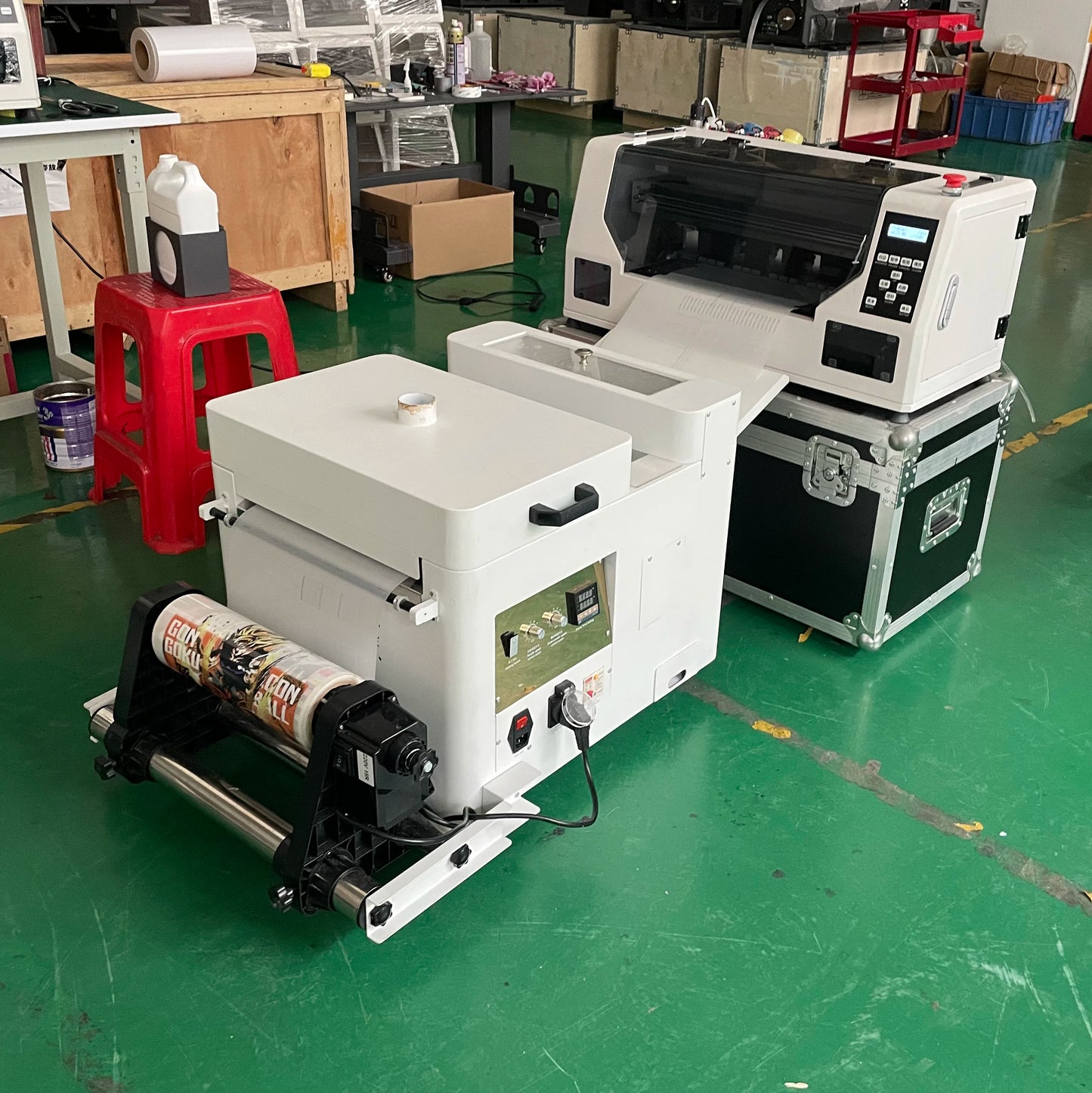 Two XP600 DTF Transfer Printer Impresora Cold Peel Glitter PET Film Top A3 Size 45 500ml Clothes Printing Machine Set New 1 Year