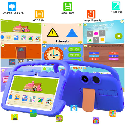 Android 12.0 7inch Ram 4GB Flash 32GB Battery 3000mAh Children Educational Tablet PC
