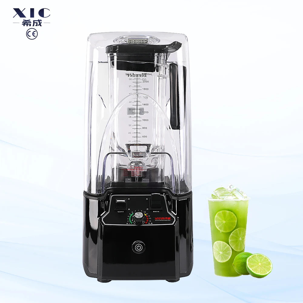 High Speed 2.2L Kitchen Food Heavy  Duty Blender Mixer Industrial Korean Bingsu Machine With Sound Proof Cover