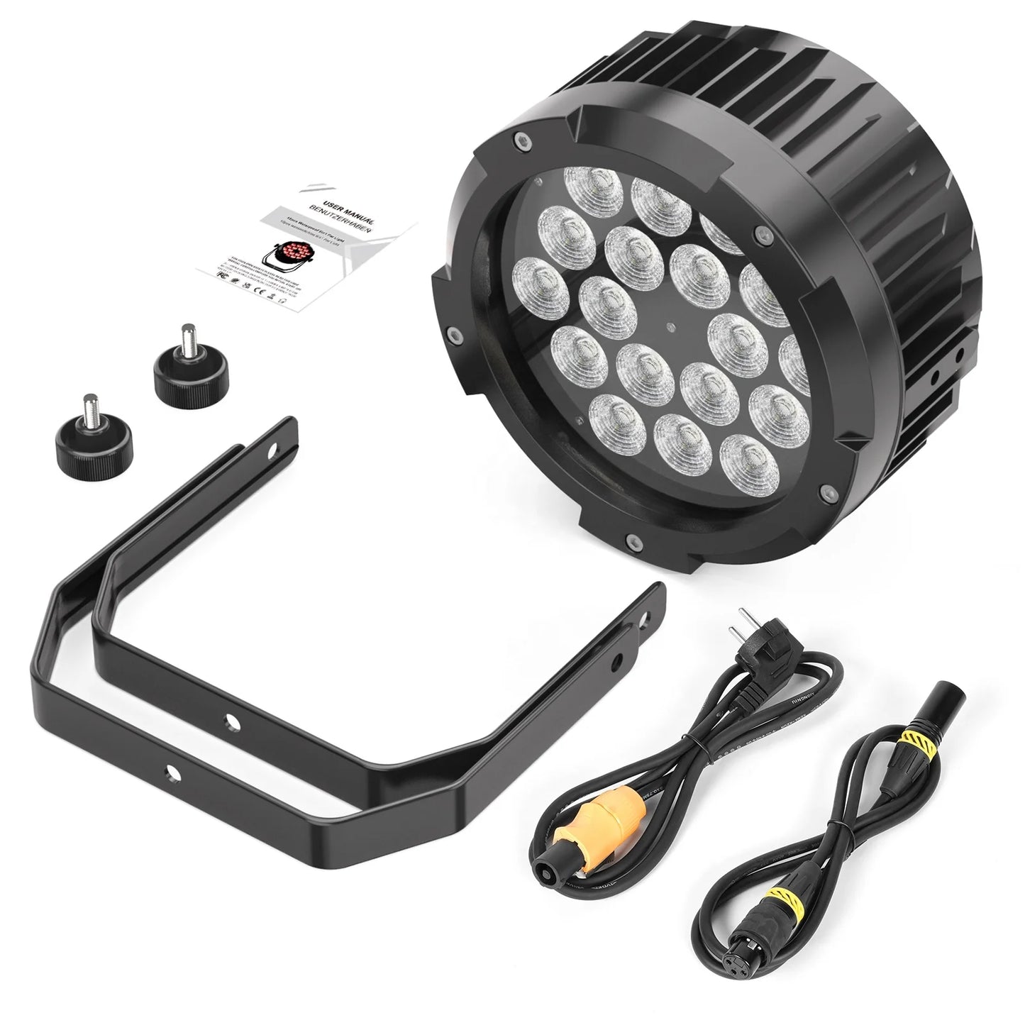 P65 Waterproof 18x10W RGBWA+UV 6In1 LED Par Light Outdoor Strobe Par Lights for DJ Night Club Disco Club Party Wedding
