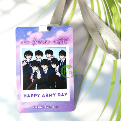 No Minimum Glossy Plastic Photo Card Laminated Celebrity Badge Custom Concert Pass Badge ID Card Holder