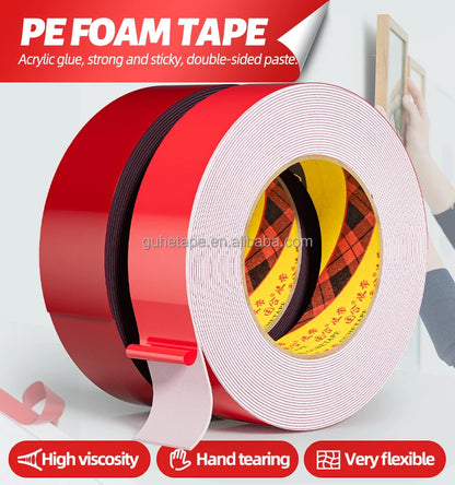 Double Sided Heavy Duty PE Tape for Indoor/Outdoor LED Strip Lights Bag Sealing Home Office Décor Industrial Grade Quality