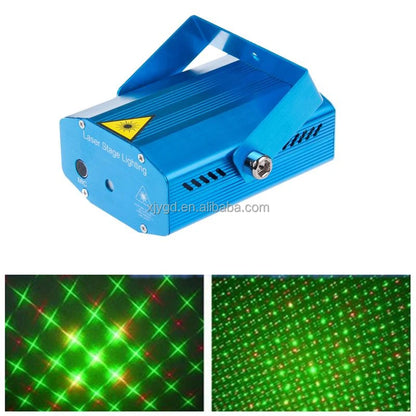 Hot Seller Aluminium Music Mini Starry Sky LED Light Projector Sound-Activated Voice Controlled Red Green Dimmable Night Party