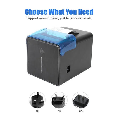 Kitchen Receipt Printer Auto Cutter for USB Ports Thermal Printer 80mm POS 203DPI 1-Year Warranty in Stock SDK