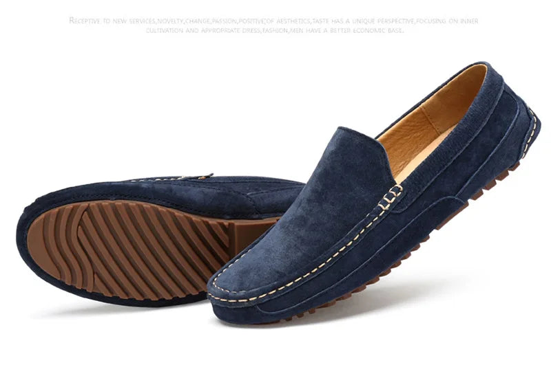 Suede Leather Man Loafers Luxury 2021 Casual Shoes For Men Boat Shoes Handmade Men Slipon Driving Shoes Male Moccasins Zapatos99