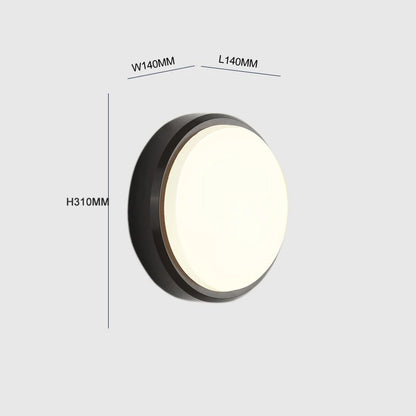 Black 6w Round Shape Cob Outdoor Led Wall Lamps Light for Home Hotel