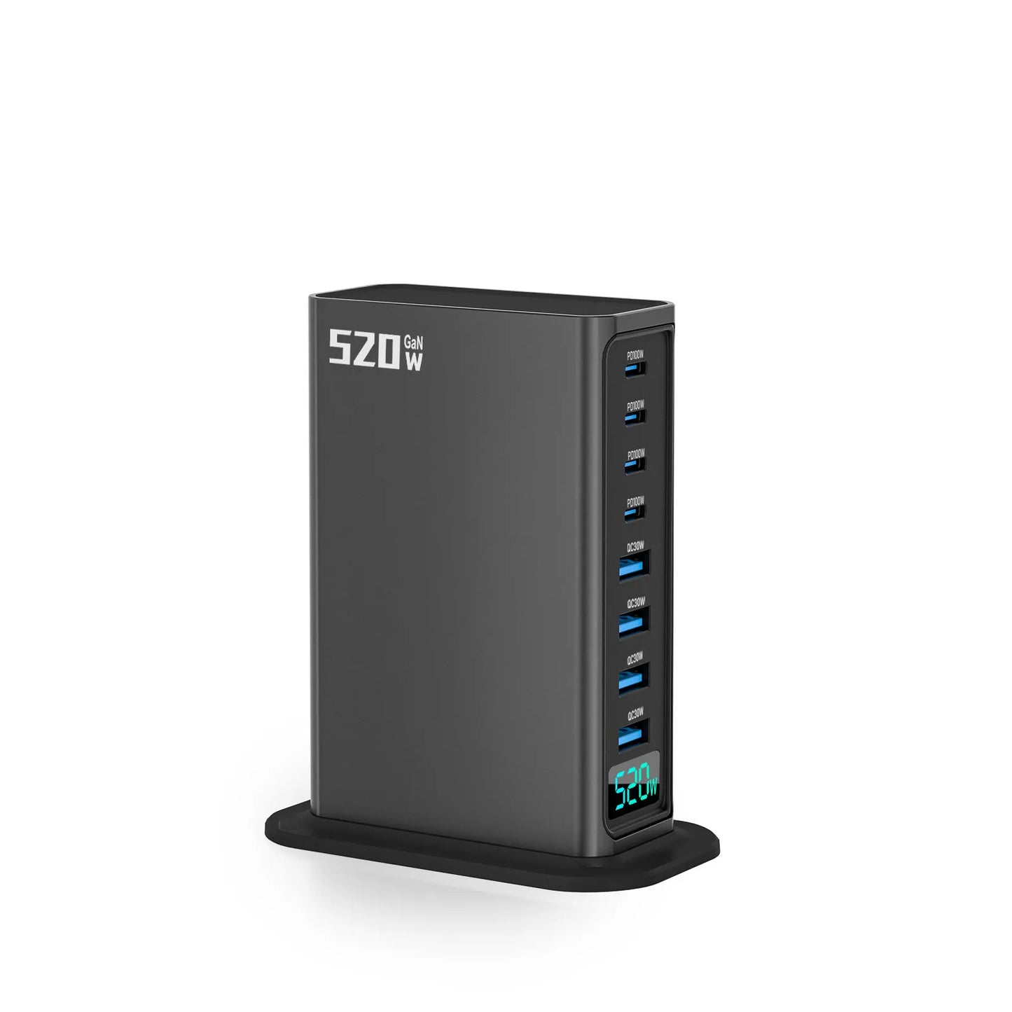 2026 New High Power Desktop Charger Adapter 520W Multi Port Laptop Mobile Phone Featuring 100W Gan Type C Charger
