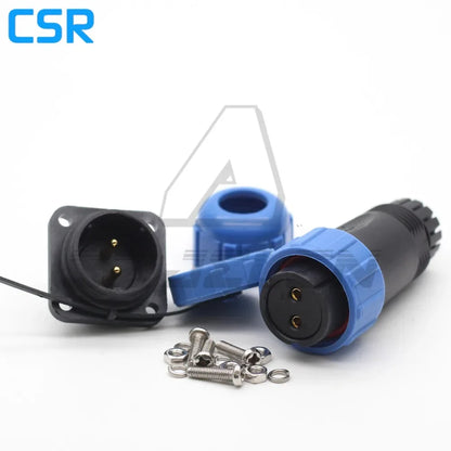 SP21 2/3/4/5/6/7/8/9/10/12 Pin IP68 Waterproof Connector Square Plastic Panel Mounting Connector Plug Female And Socket Male