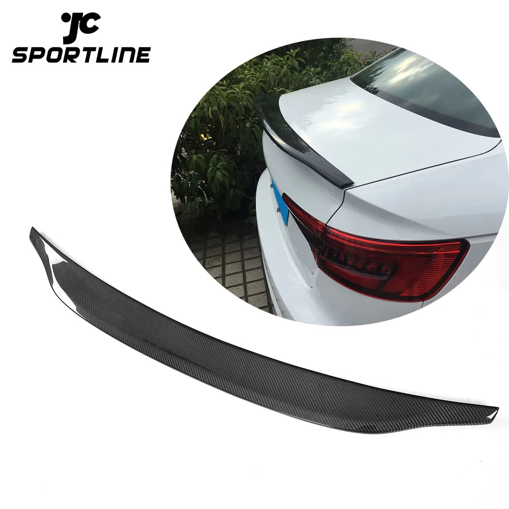 CA Style Carbon Fiber S4 Car Spoilers for Audi A4 B9 SLINE S4 Sedan 4-Door 17-18