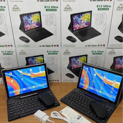 2GB RAM 32GB ROM Android 13 GPS 2 in 1 Tablet with Keyboard Mouse Octa Core Processor 10.1 Inch HD IPS Screen 5G Wifi Tablet PC
