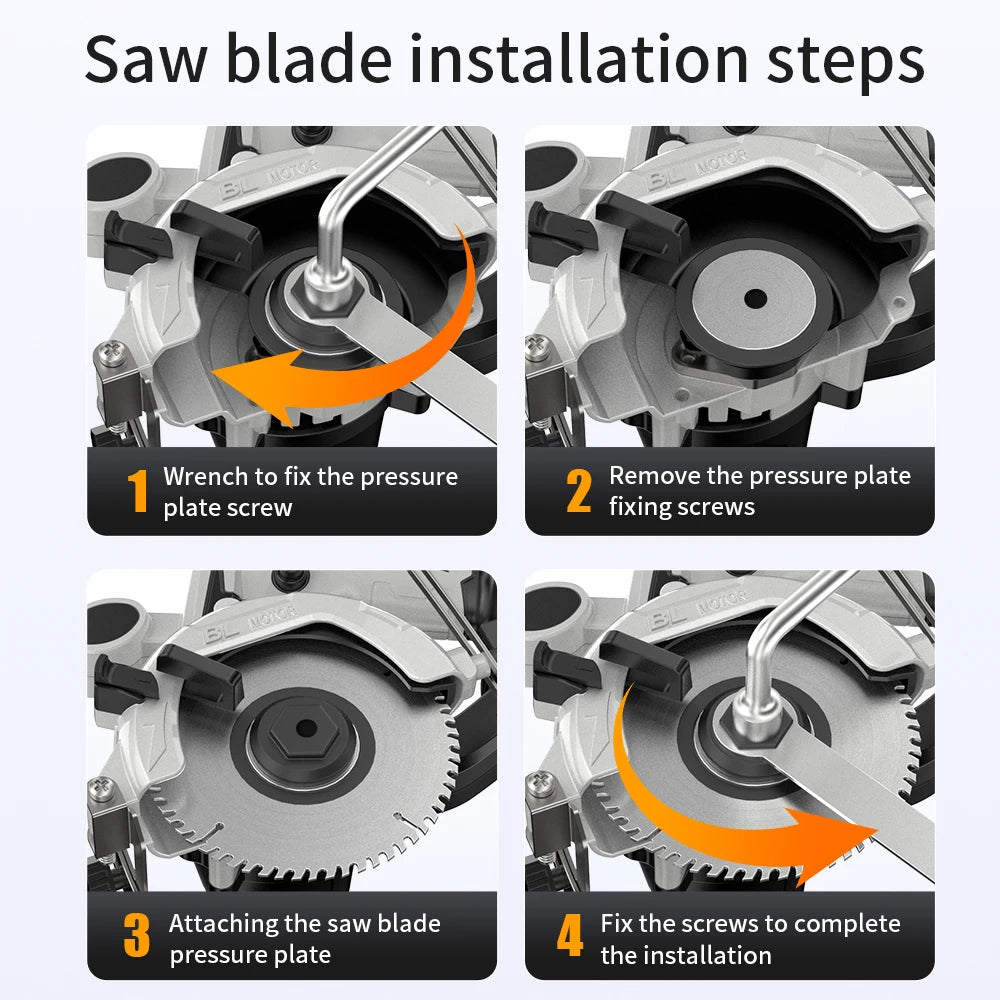 Nanwei Industrial Grade Cordless Electric Circular Saw Rechargeable Lithium Battery Powered Wood Cutters Power Saws