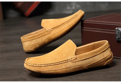 Suede Leather Man Loafers Luxury 2021 Casual Shoes For Men Boat Shoes Handmade Men Slipon Driving Shoes Male Moccasins Zapatos99