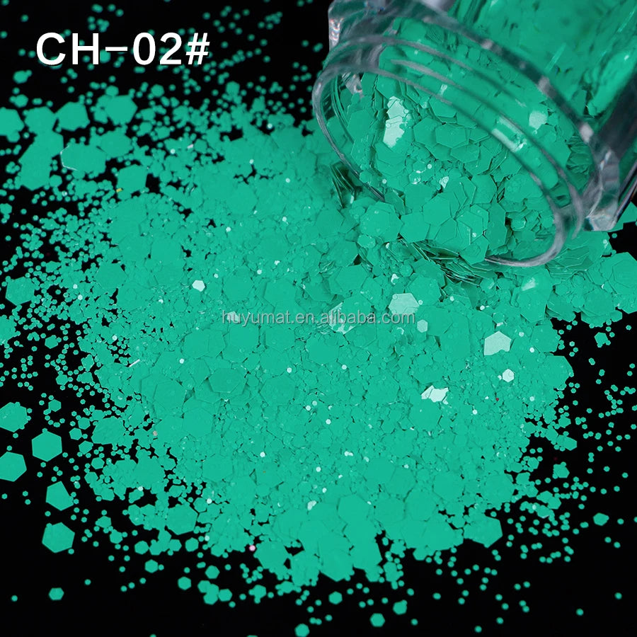 Bulk KG Bag Holographic Macaron Glitters Solvent Resistant Polyester Chunky Glitter for Resin Craft Tumbler Snowglobe