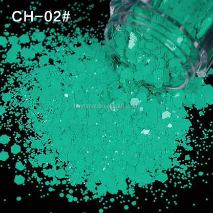 Bulk KG Bag Holographic Macaron Glitters Solvent Resistant Polyester Chunky Glitter for Resin Craft Tumbler Snowglobe