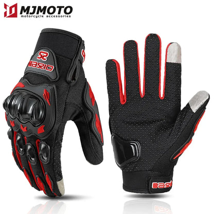 Motorcycle Gloves Summer Waterproof Touch Screen Full Finger Gloves Protective Anti-fall Guantes Moto Non-slip Riding Gloves