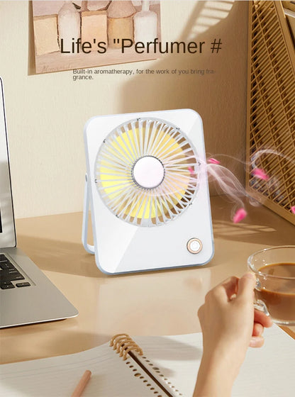 2025 Ultra-Thin Mini USB Charging Four-Speed Plastic Air Cooling Fan Foldable Portable English Household Energy Efficient Class