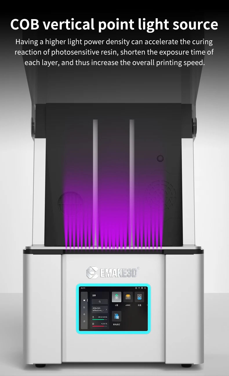 Emake3D 7 Inch 9K Dental 3D Printer with Curing Automatic Small Jewelry Printer with 1 Year Warranty New Model