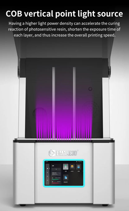 Emake3D 7 Inch 9K Dental 3D Printer with Curing Automatic Small Jewelry Printer with 1 Year Warranty New Model
