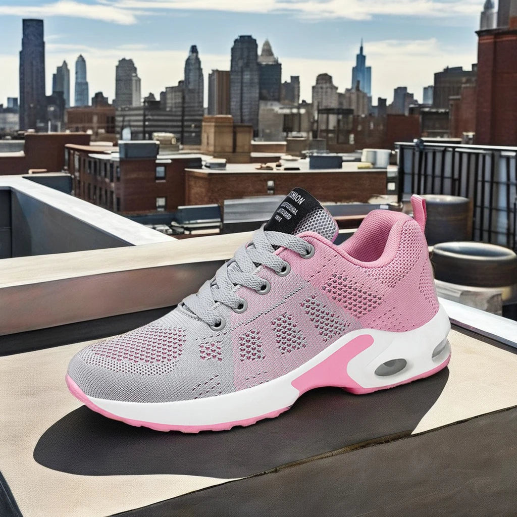 Women's Lightweight Breathable Lace-Up Sport Shoes Casual Outdoor Anti-Slip Sneakers with round Toe for Winter Wholesale