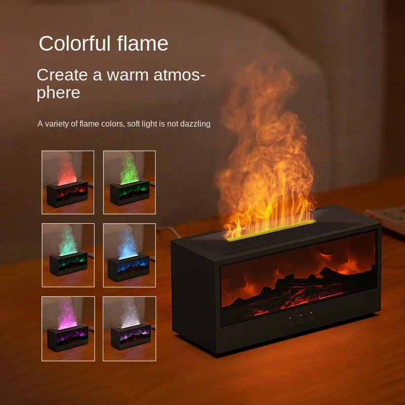 New Retro 3D Simulation Electric Desktop Humidifier Aromatherapy Remote Control Home Plastic Power Source Fireplace Household