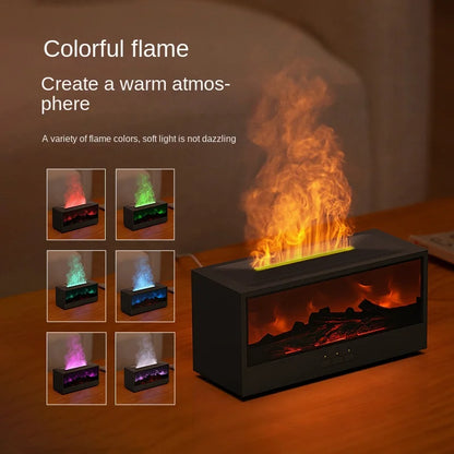 New Retro 3D Simulation Electric Desktop Humidifier Aromatherapy Remote Control Home Plastic Power Source Fireplace Household