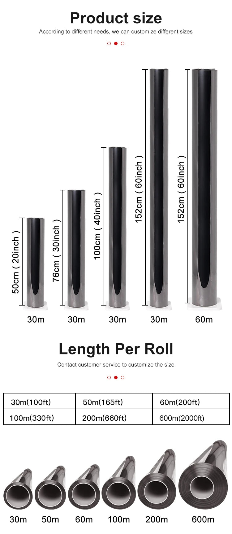 1mX2m High Rejection HIR100%% Nano Ceramic Car Window Tint Film Auto Glass Decorative Sun Control Film