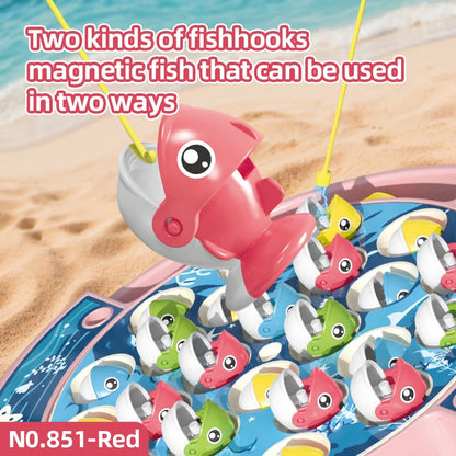 OEM Unisex Plastic Musical Rotary Fishing Hook Toy Classic Educational Children's Game Table Interactive Parent-Child Spin
