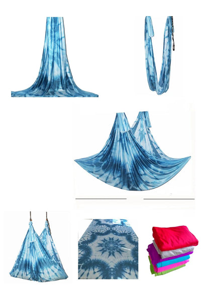 2024 New Aerial Yoga hammock Fabric Flying Pilates Yoga Swing Silk Aerial Anti-Gravity Traction Device Fitness Yoga Home Gym