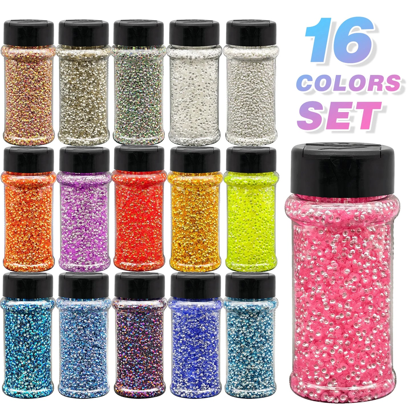 US Warehouses High Flash Spring Chunky Glitter 24 Color Bottle Set for Diy Makeup Manicure Handcrafted Cups Gift-making and More
