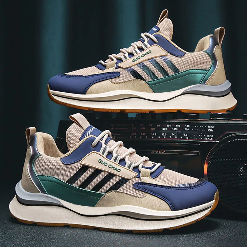 2022 Summer Fashion New Design Male Running Sports Shoes PU Mesh Breathable Sneakers for Men