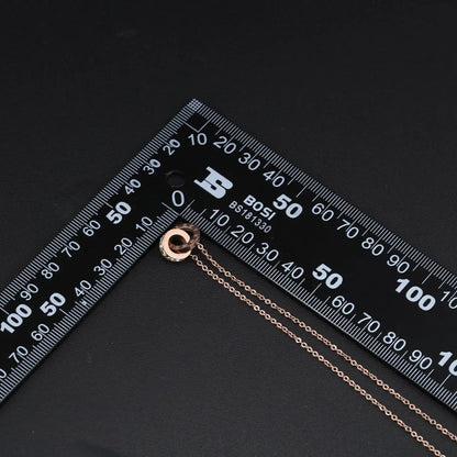 AAA Zircon Stone Stainless Steel Pendant Necklace Non-fading Simple Light Luxurious Clavicle Necklace for Women Gift