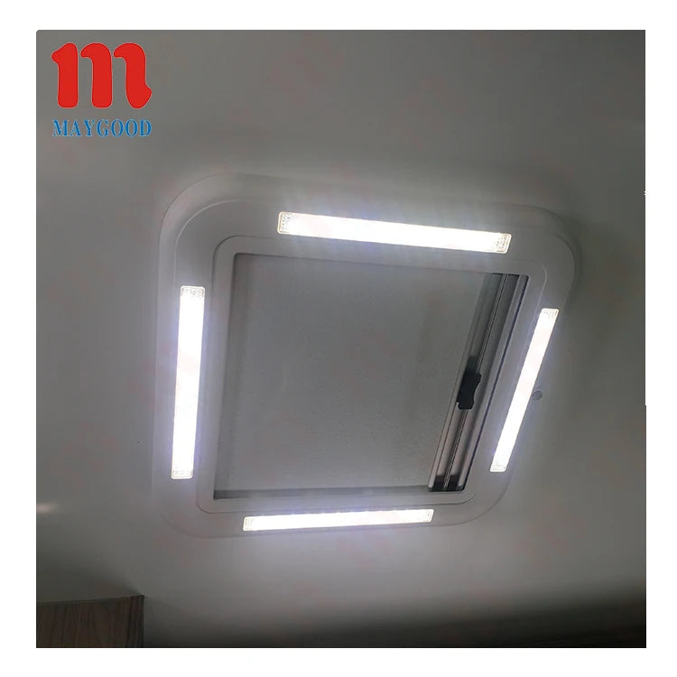 Hot Selling 500x500mm Modified Car Roof Window and Motorhome RV Skylight with LED Light