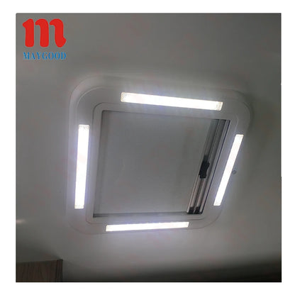 Hot Selling 500x500mm Modified Car Roof Window and Motorhome RV Skylight with LED Light