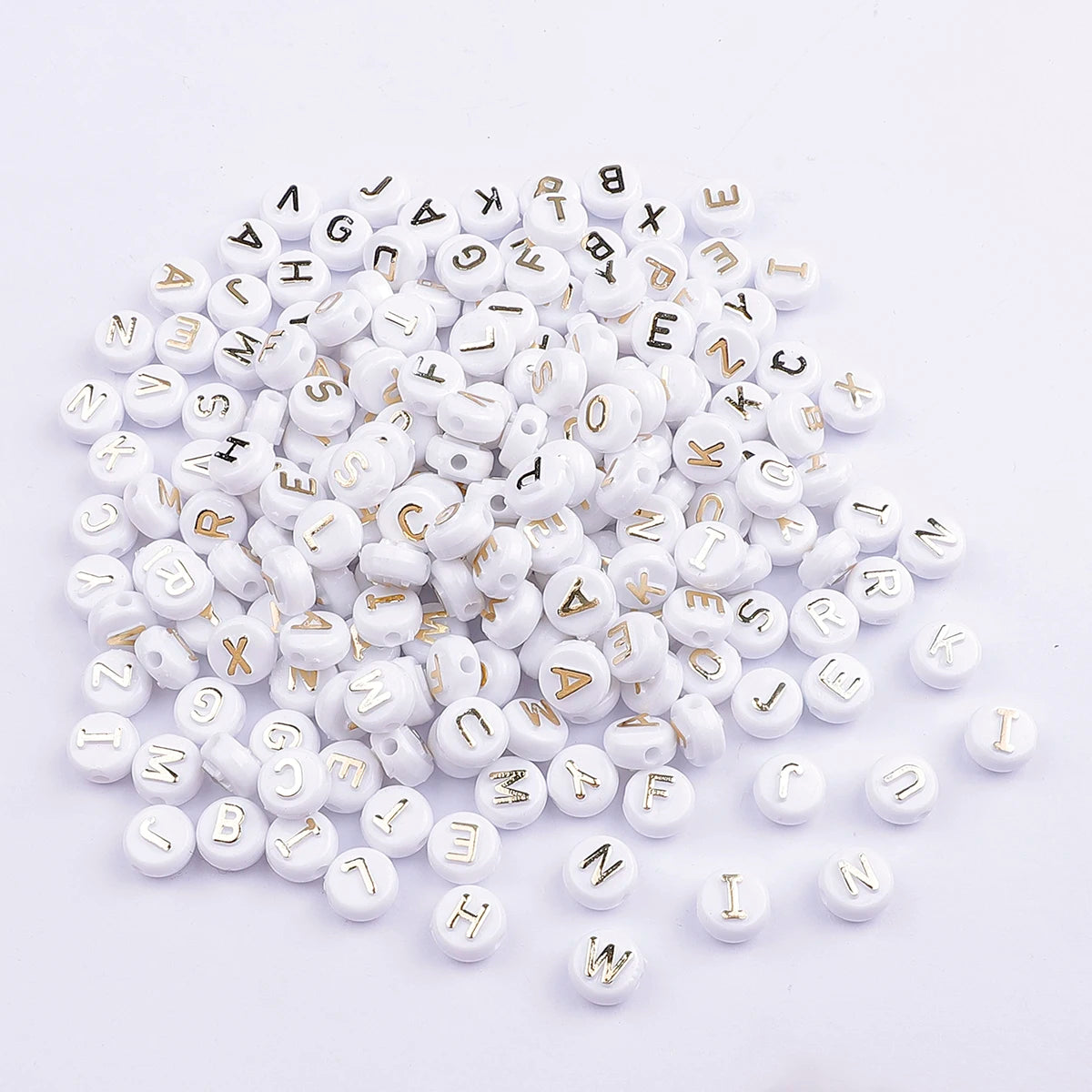 Factory Wholesale Transparent Letter Beads Spacer Loose Acrylic English Alphabet Bead for Diy Bracelet Waist Bag Jewelry Making