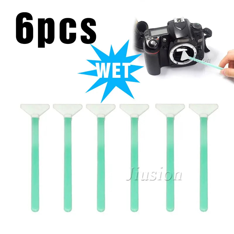 Full Frame Big 6pcs CCD Wet Cleaning Swabs 24mm CMOS Sensor Lens Screen Cleaner Camera Cleaning Suit for Digital DSLR Camera