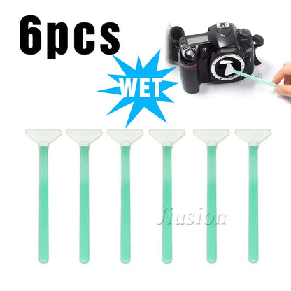 Full Frame Big 6pcs CCD Wet Cleaning Swabs 24mm CMOS Sensor Lens Screen Cleaner Camera Cleaning Suit for Digital DSLR Camera