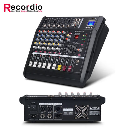 GAX-602W Professional Dj Audio Mixer Amplifier Mixer Wireless Microphone for Family Party Stage KTV