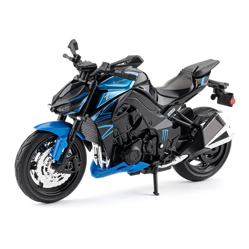 New Hit 1:12 Scale Z1000 Diecast Car Model with Sound Light Effects Collectible Decor Toy Gift for Boys