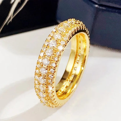 F1652 White Gold Diamond Ring Round Brilliant Cut D Color Women's Classic Engagement Ring