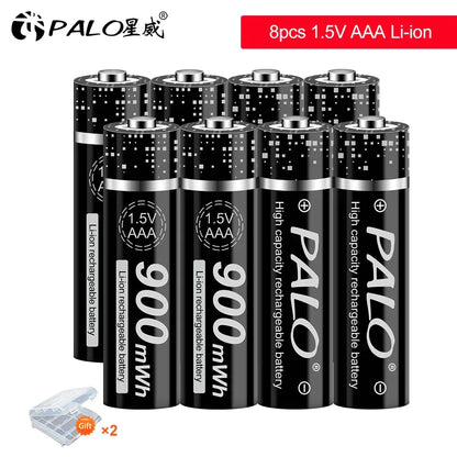 100% New 1.5V AAA Rechargeable Battery 900mWh 1.5V Li-ion Lithium Liion Li ion 3A aaa Batteries for Toy Car Camera Flashlight