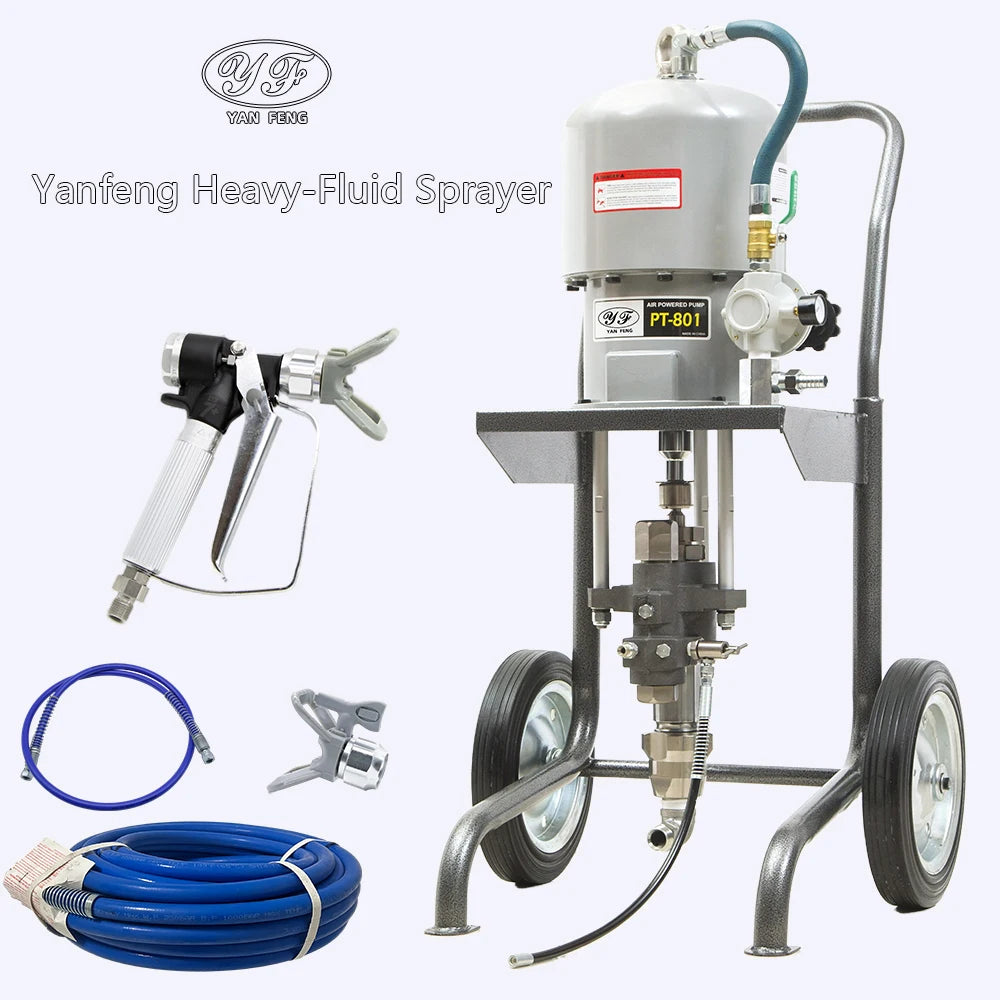 80:1 Heavy Duty Airless Sprayer  Marine Coating Paint  Air Powered Airless Paint Machine