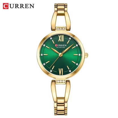 CURREN 9092 Luxury Bracelet Women's Watches Elegant Gold High Quality Stainless Steel Waterproof Female Quartz Wrist Watch